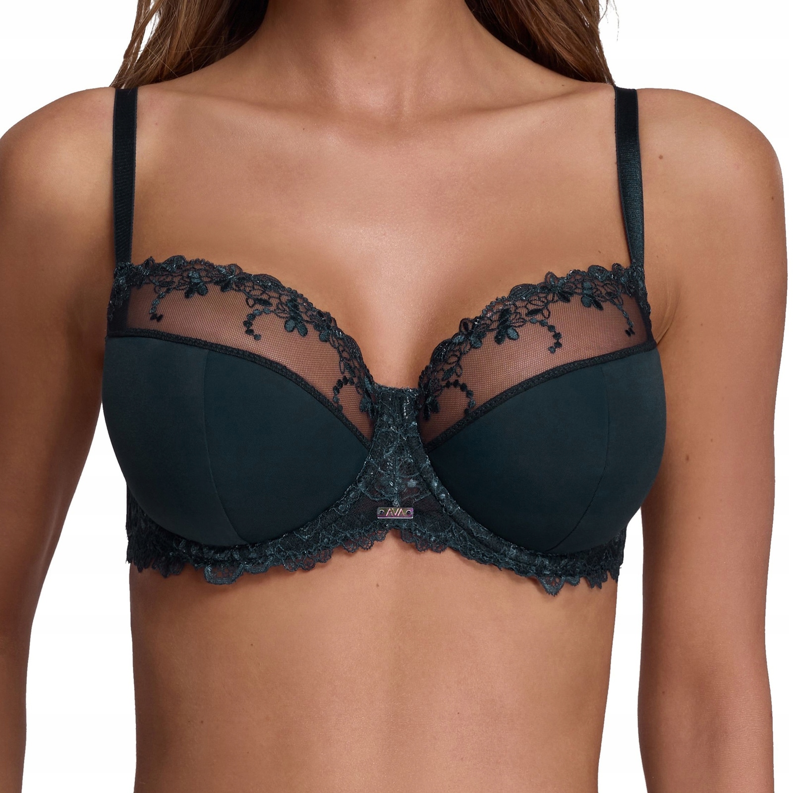 Ava polovyztužená podprsenka Av 1030 barva Petrol tmavě zeleň 85D