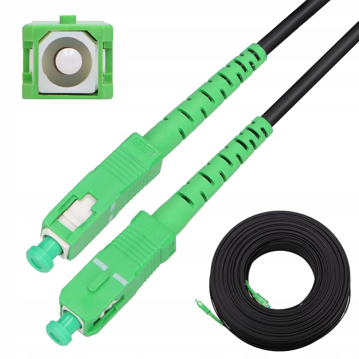 Extralink Sc/apc-sc/apc Patchcord Kulatý, závěsný, single-mode, jednoduchý