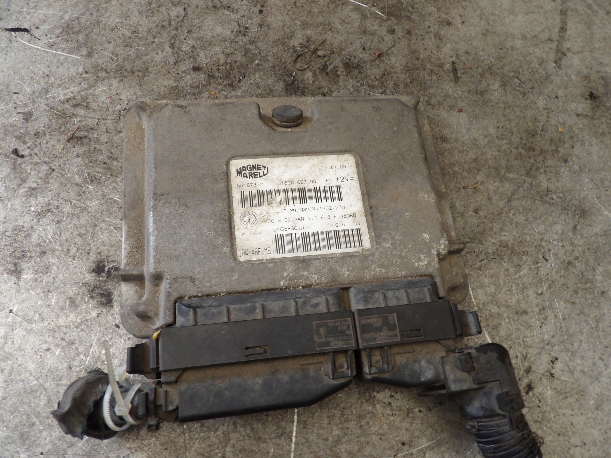 Fiat Seicento computer, control unit 55187372 61600.627.05