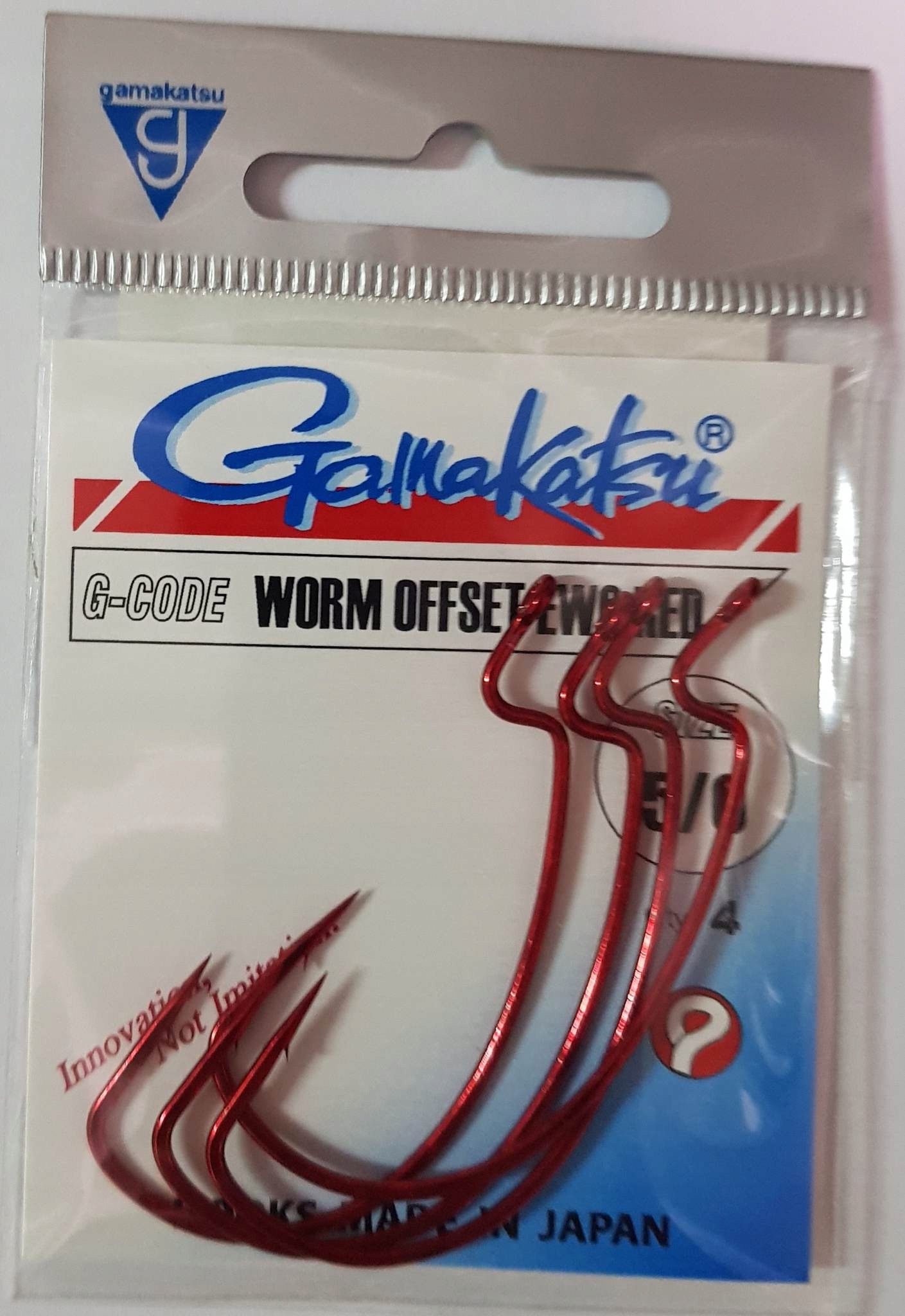 Haczyki Gamakatsu Worm Offset EWG36 nr5/0 czerwony