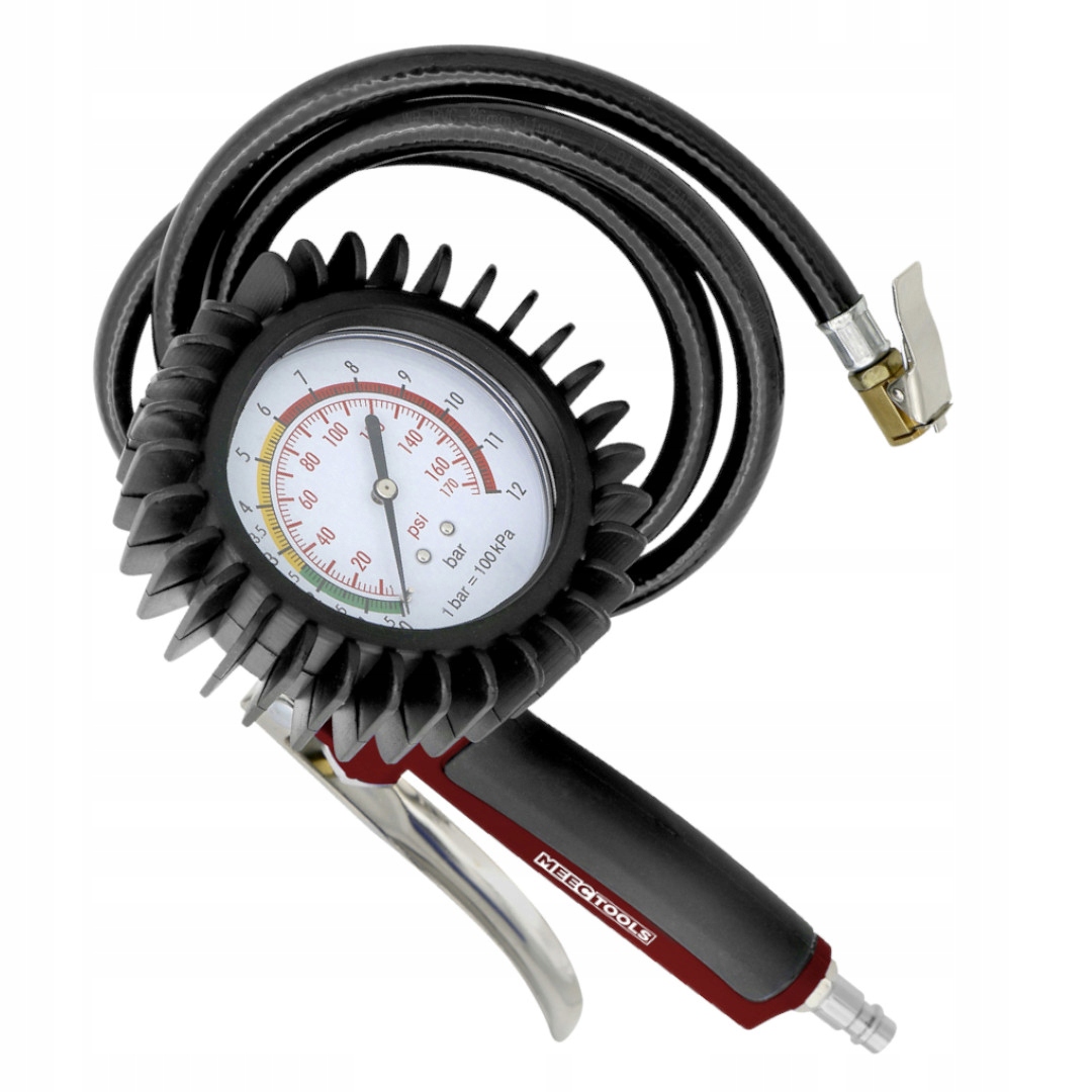 Pistolet z manometrem do pompowania 0-10 bar