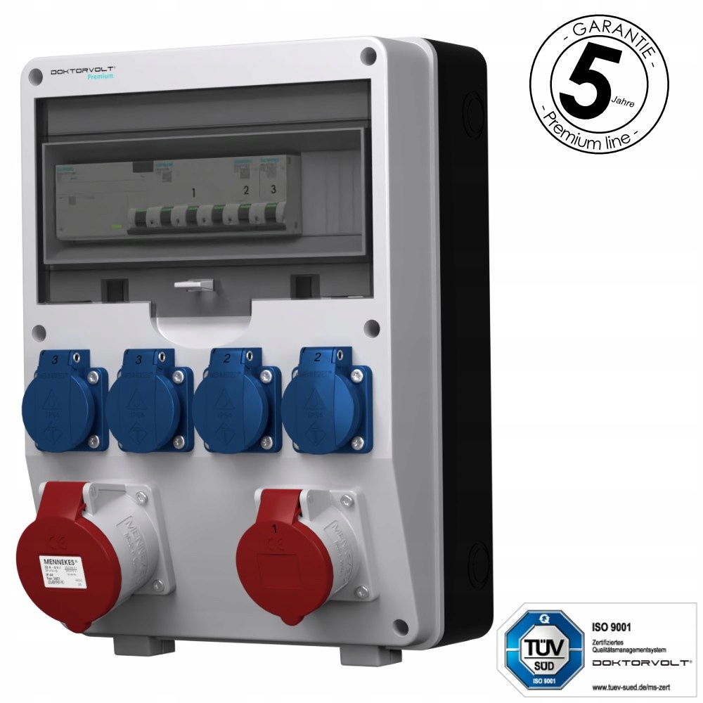 Stavebný bezpečnostný rozvádzač Siemens pTD-S/FI 32A 16A 4x230V