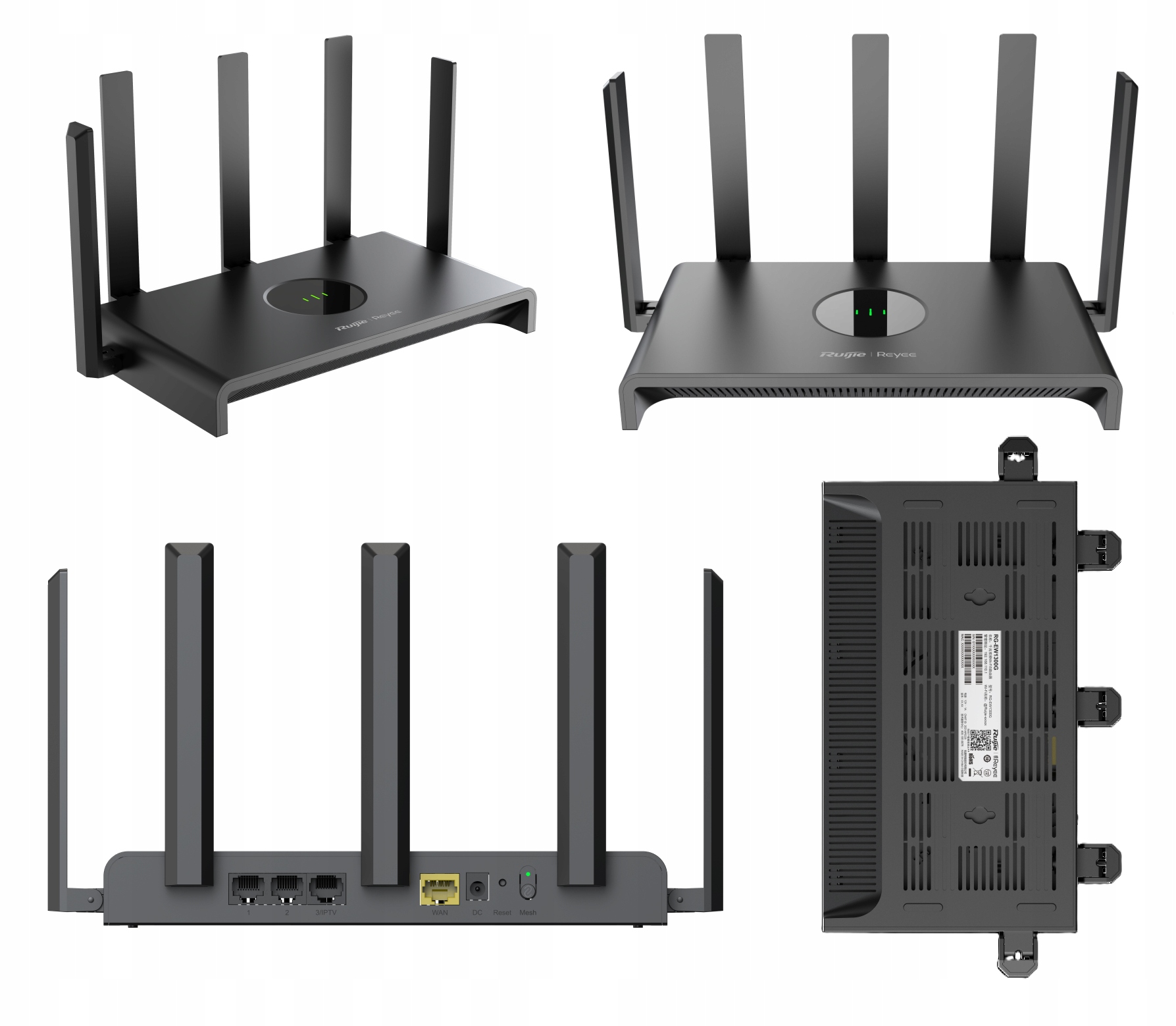 Router bezprzewodowy gigabit Rujie Reyee RG-EW1300G Wi-Fi 5 2.4 GHz 5 GHz
