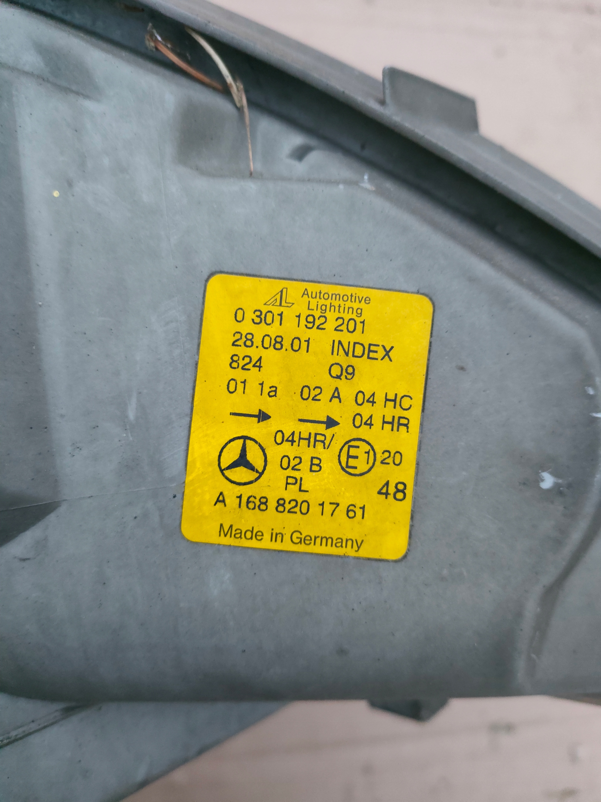 MERCEDES A W168 LIFT light front left original EUROPA