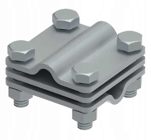 GROMTOR Złącze do drutu 4 śruby z przekładką