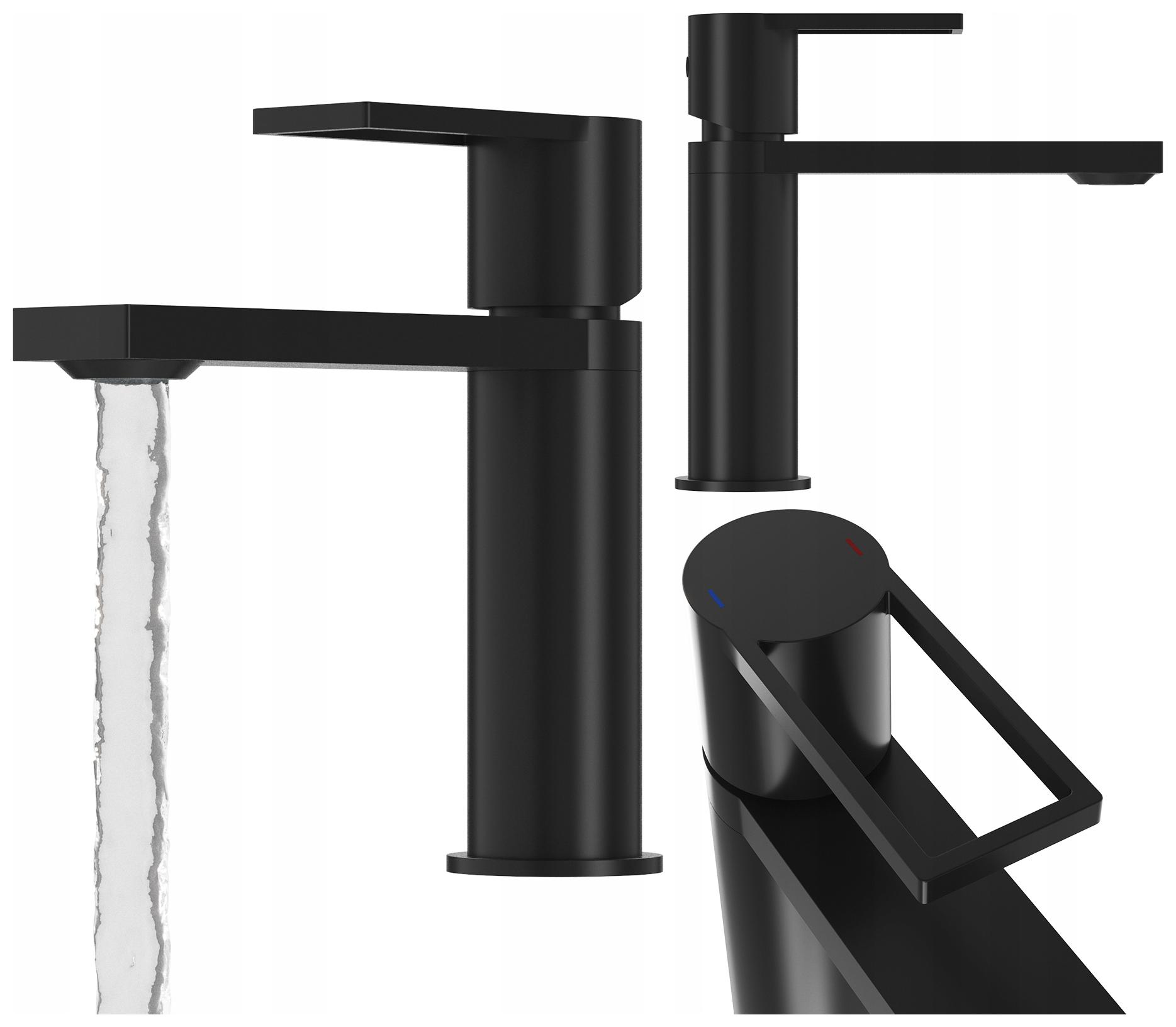 Umyvadlová Baterie Černá Moderní Nízká Koupelnová Mosazná Baterie Arma