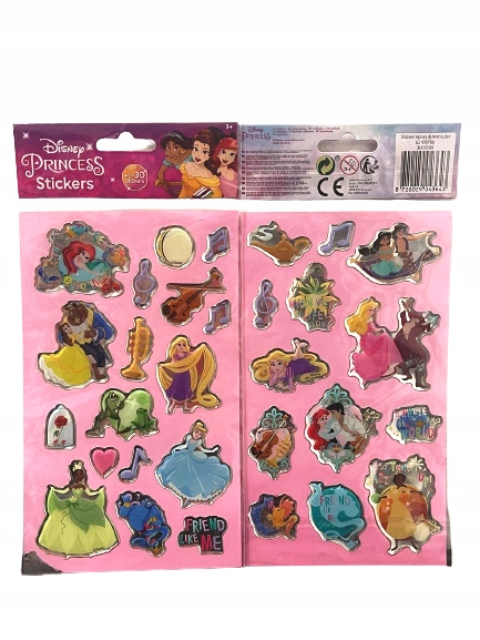 Holo samolepky Disney Princess cca 30 ks