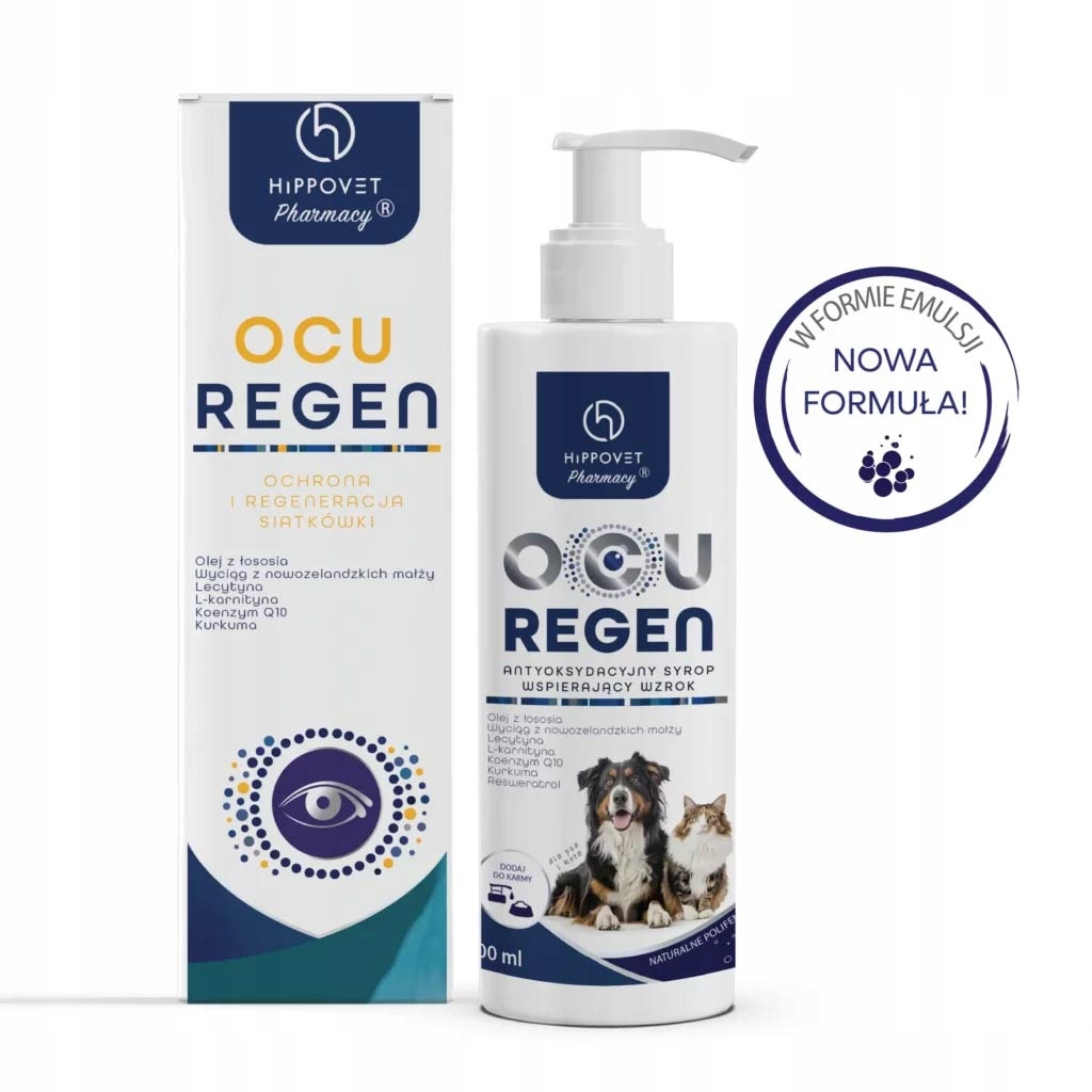 Levně Hippovet Pharmacy OcuRegen – antioxidační emulze podporující zrak