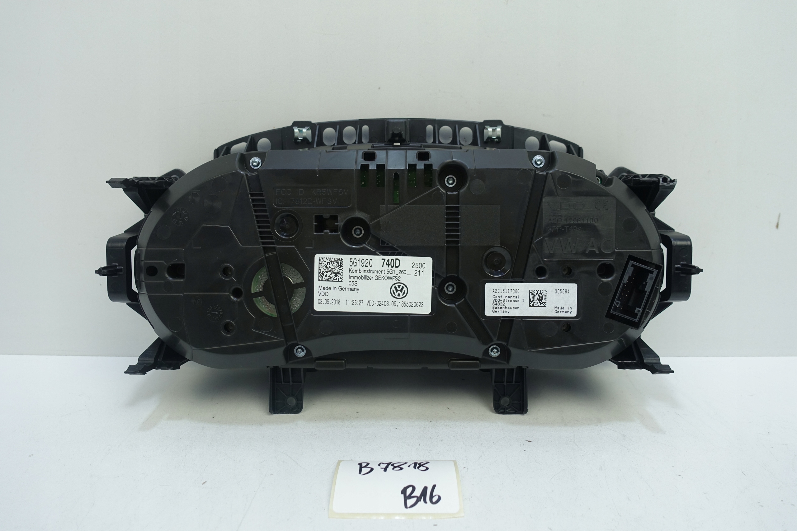 dials dials VW GOLF VII 7 5G 47436KM 5G1920740D