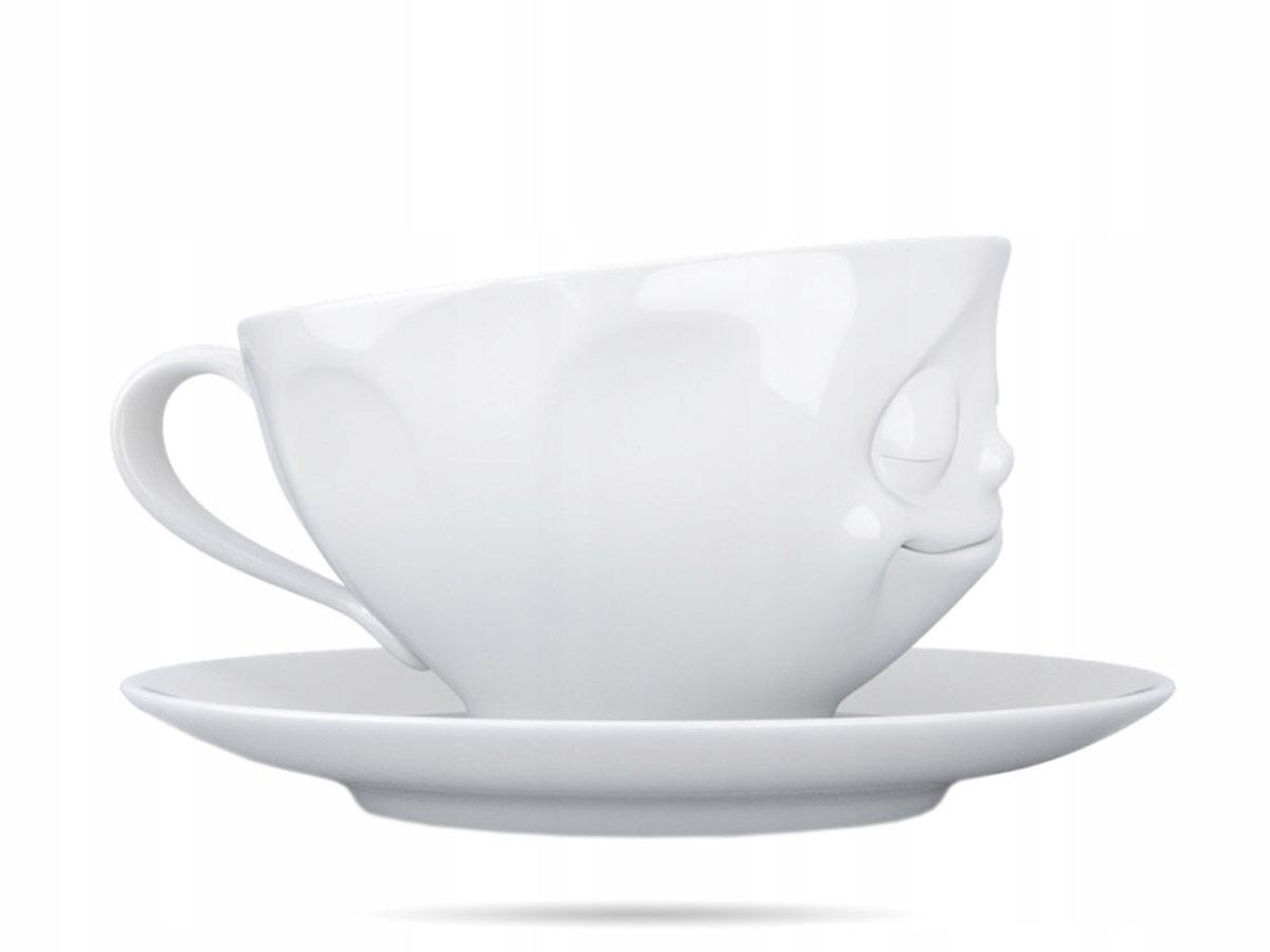 Filiżanka ze spodkiem Happy! Tassen 58PRODUCTS Linia Filiżanka 3D Szczęśliwa Buźka