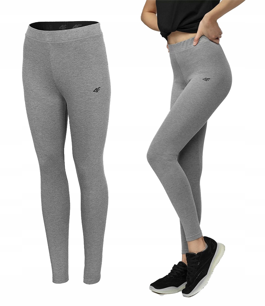 

4F Damskie Legginsy Spodnie Szare LEG010