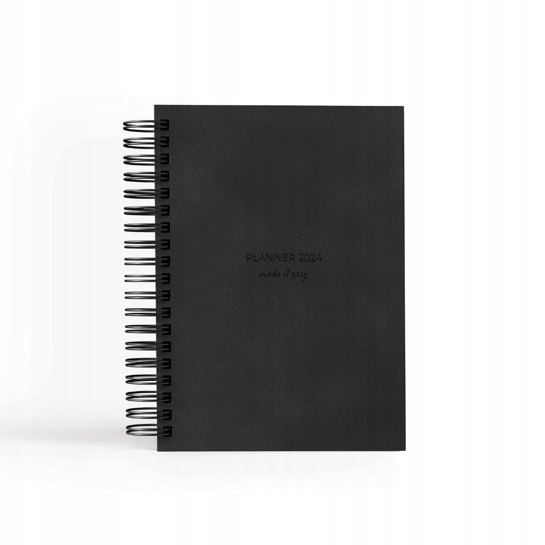 Planner 2024 dzienny na spirali, Kalendarz A5 Make It Easy - PEPPER