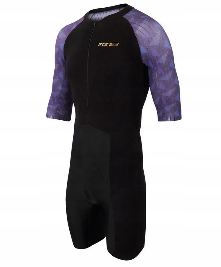 Zone3 Pánský triatlonový oblek Lava Short Sleeve černý (M)