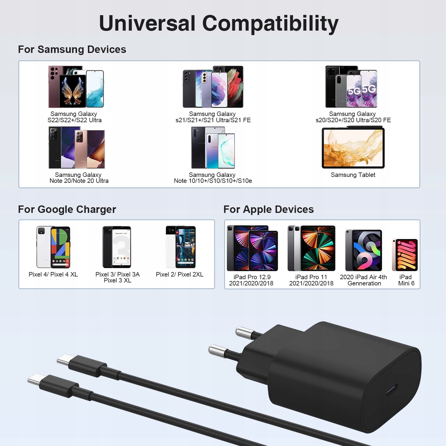 TUMABER Ładowarka USB C Szybkie Ładowanie Kabel 2m Galaxy S25 S24 S23 S22 — miniatura 7