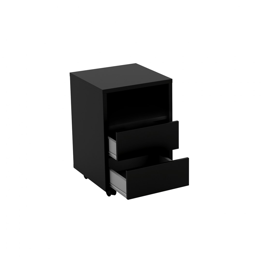 Biurko z kontenerkiem AGAPI 07 - funkcjonalność w stylu naturalnym Głębokość mebla 10 cm