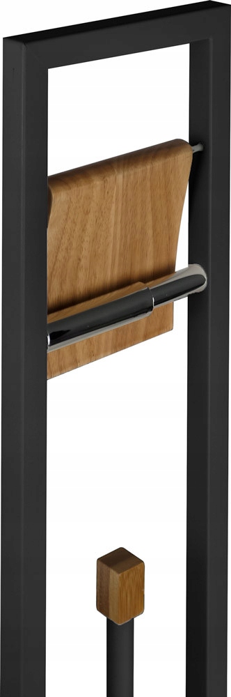 STOJAK NA PAPIER TOALETOWY + SZCZOTKA DO WC ZESTAW 2w1 CZARNY BAMBUSOWY Szerokość produktu 19.5 cm