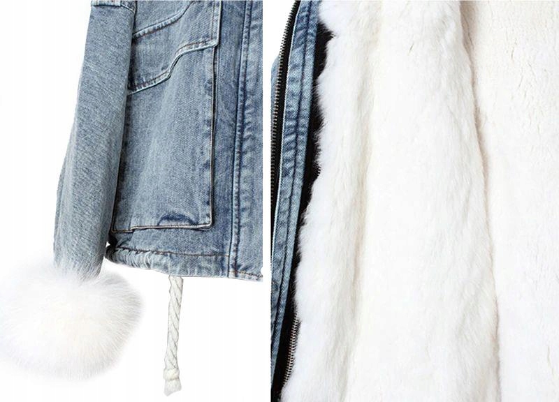 

Kurtka Jeansowa Z Futerkiem Katana Futerko Miś XL