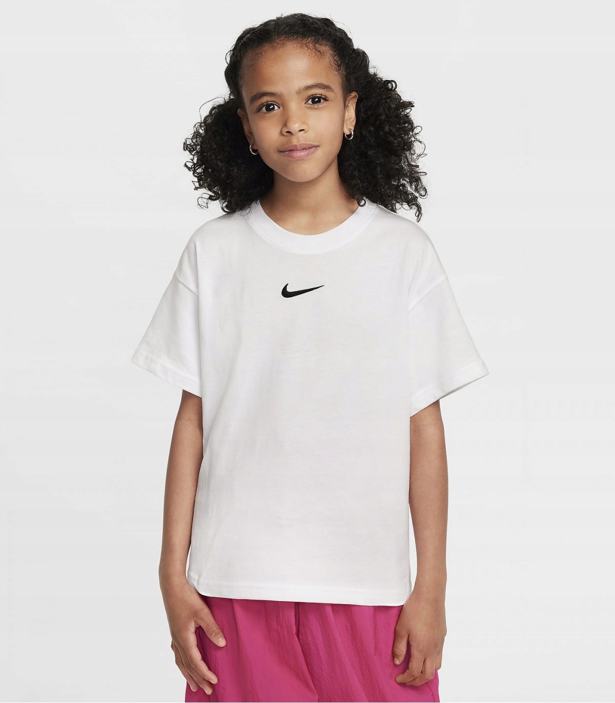 Koszulka Sportowa Nike Dziecięca Biała Bawełniana FZ5539-100 158 170 XL
