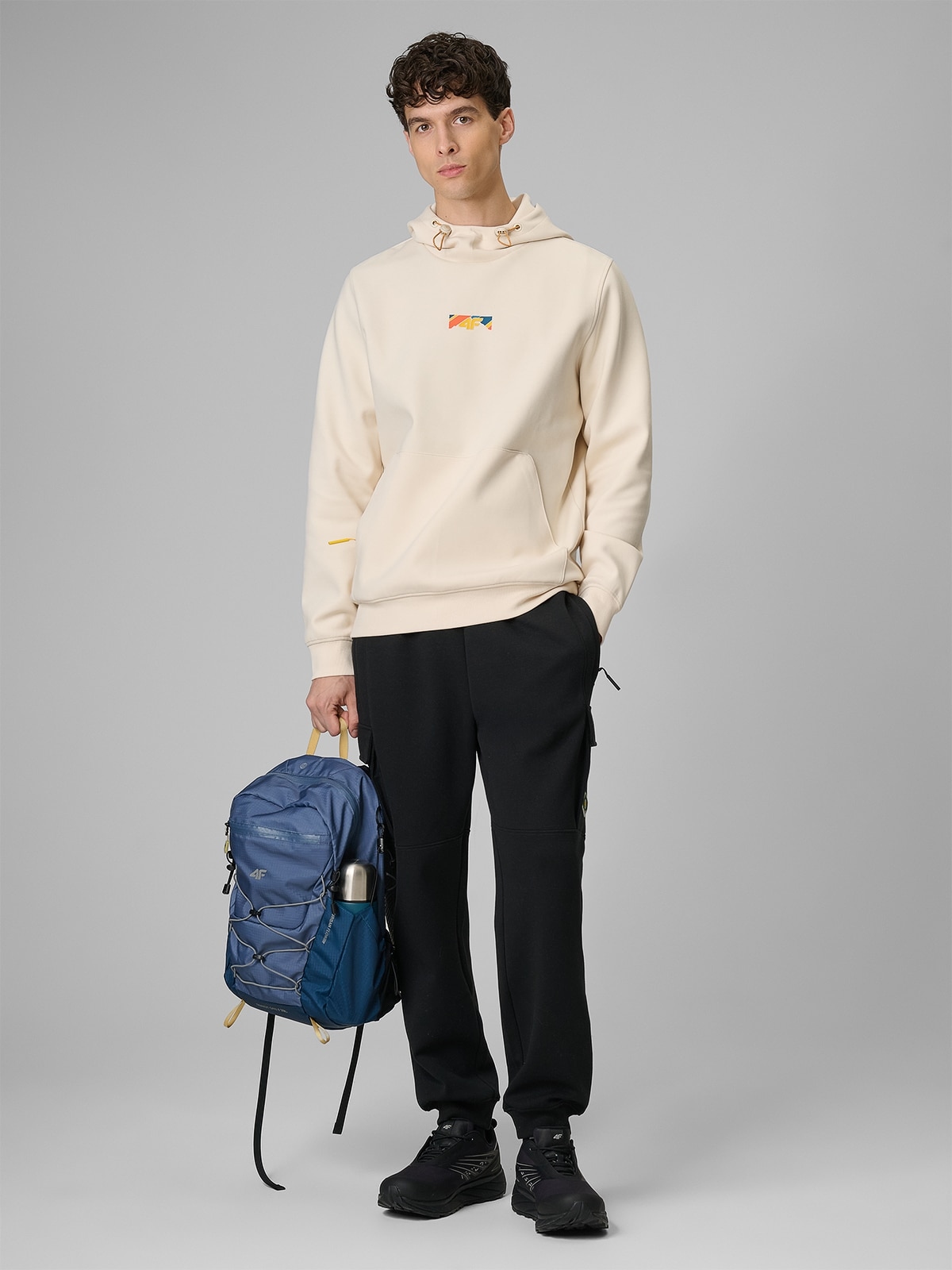 4F Pánské Cargo Tepláky Černé Regular XXL