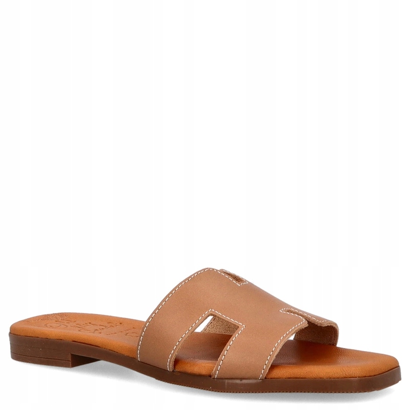 Pohodlné nazouváky Oh! My Sandals 5566 Světle Hnědá 40