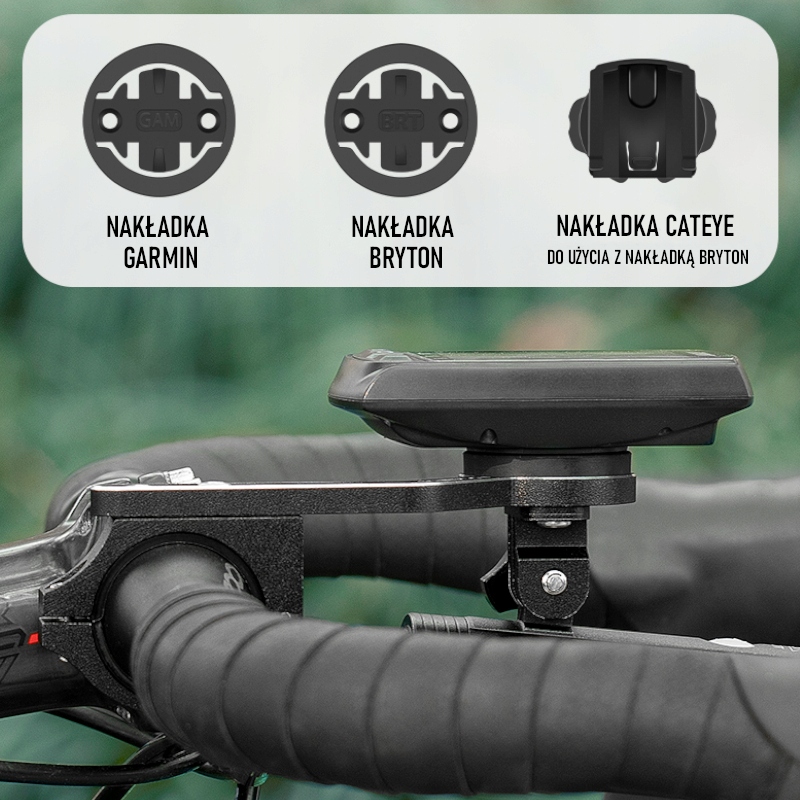 UCHWYT ROWEROWY NA KIEROWNICĘ DO LICZNIKA LAMPKI ALUMINIOWY Kod producenta UCHWYT NA LICZNIK GARMIN, BRYTON, CATEYE