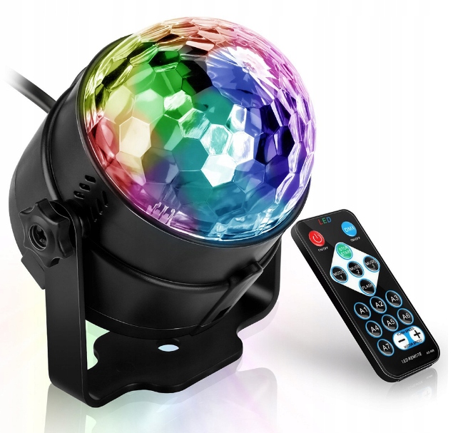 

Kolorofon lampa Disco kula Stroboskop laser Rgb