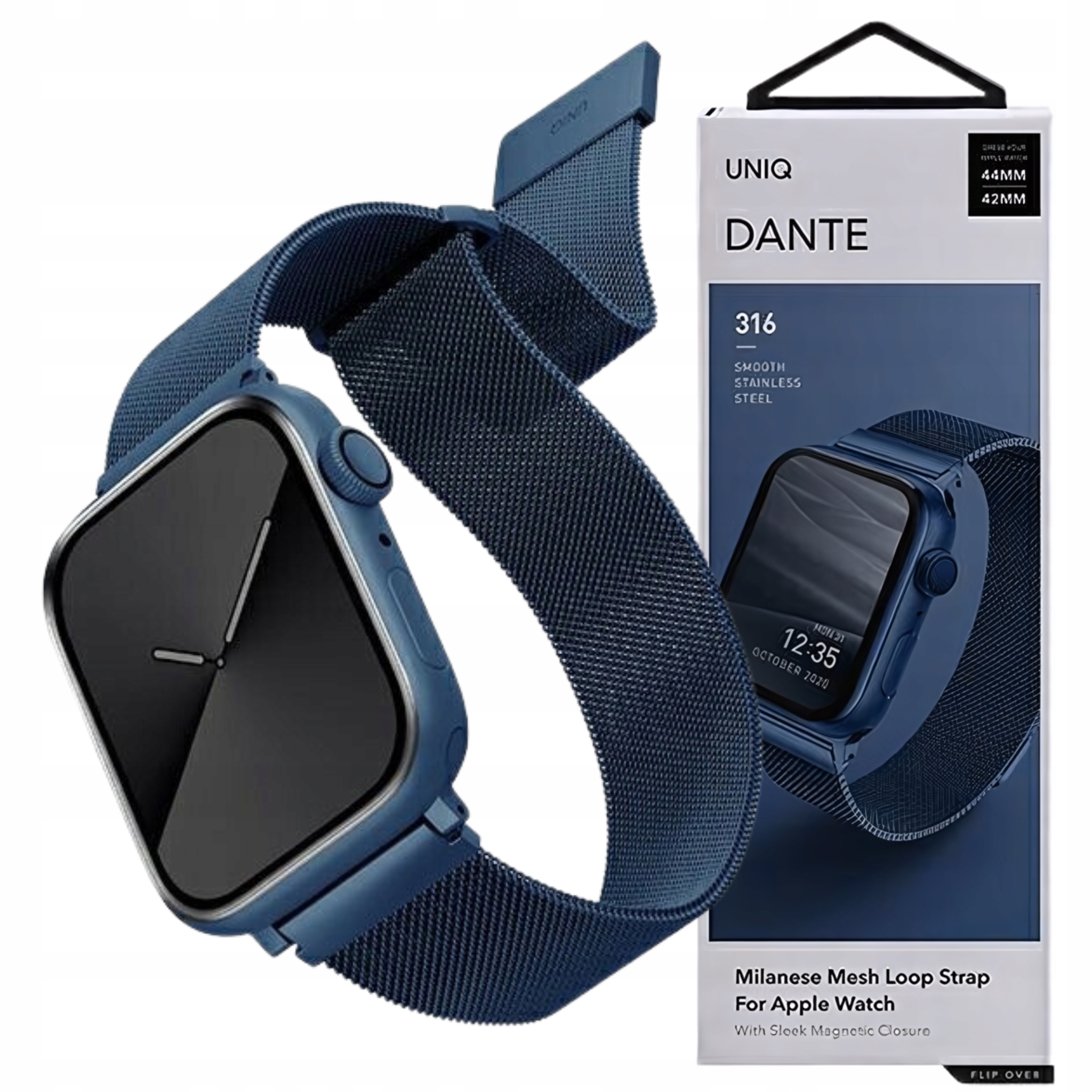 Pasek bransoleta stalowa do Apple Watch 42 44 45 46 49 mm Uniq