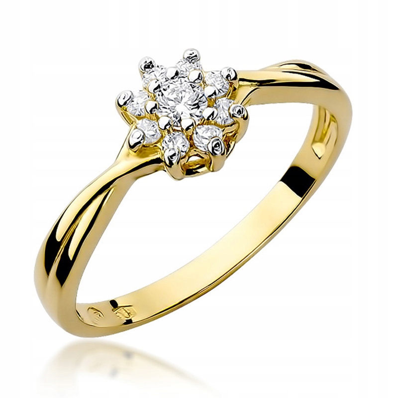 

Zaręczynowy Pierścionek Złoty Z Brylantami 0,22ct