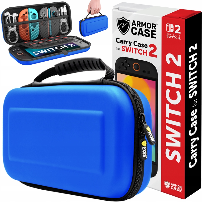 ETUI FUTERAŁ CASE WZMOCNIONY DO KONSOLI NINTENDO SWITCH 2 NIEBIESKIE