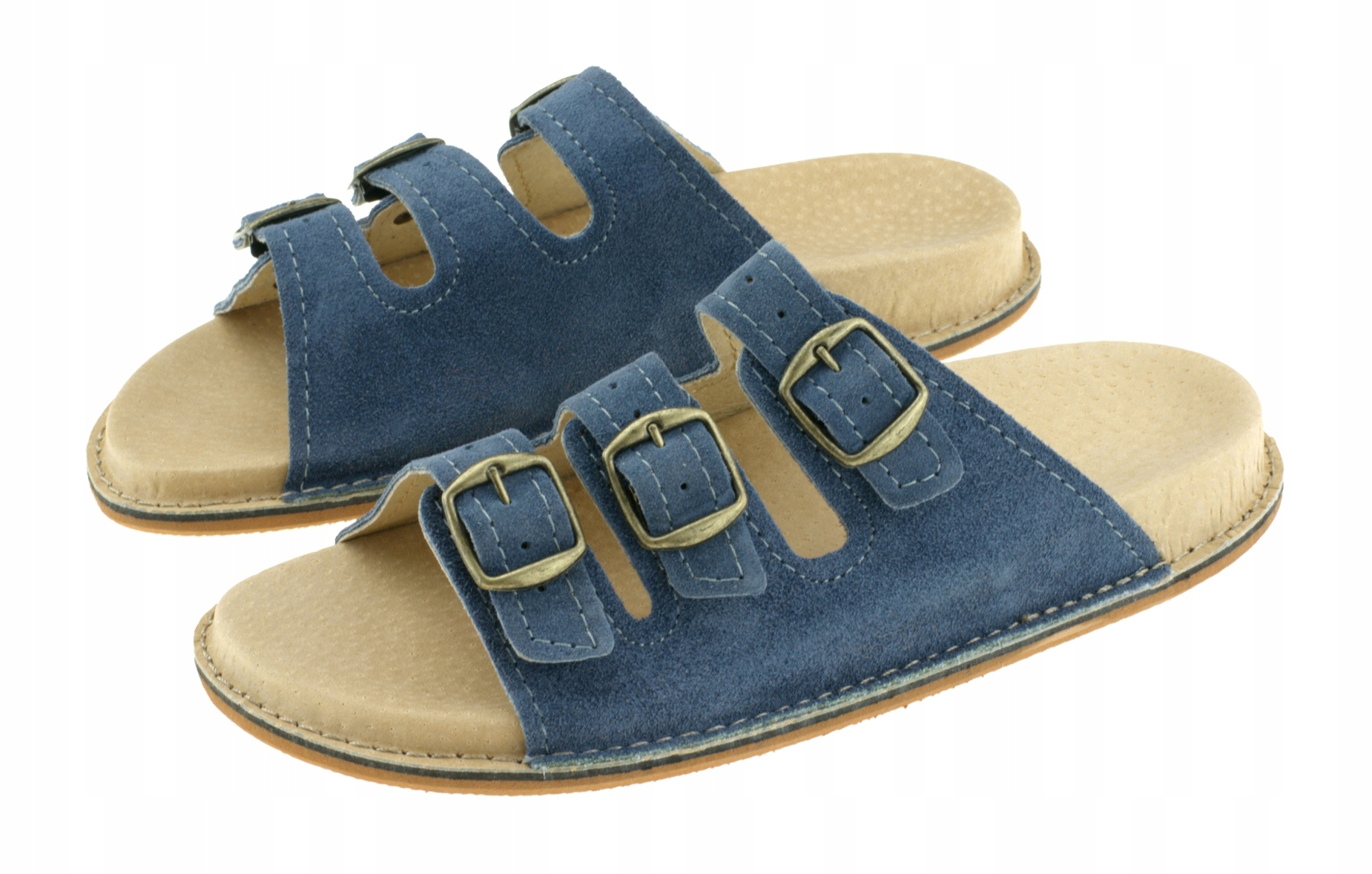 

Komfortowe Klapki Oryginalne fusbety, Skóra Kolory