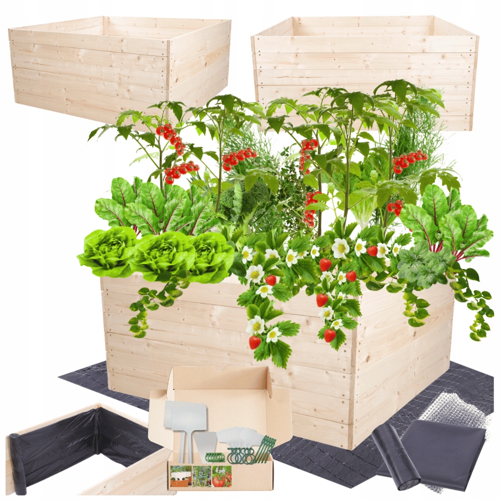 Zeleninový Záhon truhla pařeniště květináč záhon vyvýšený impregnát 54x120x120