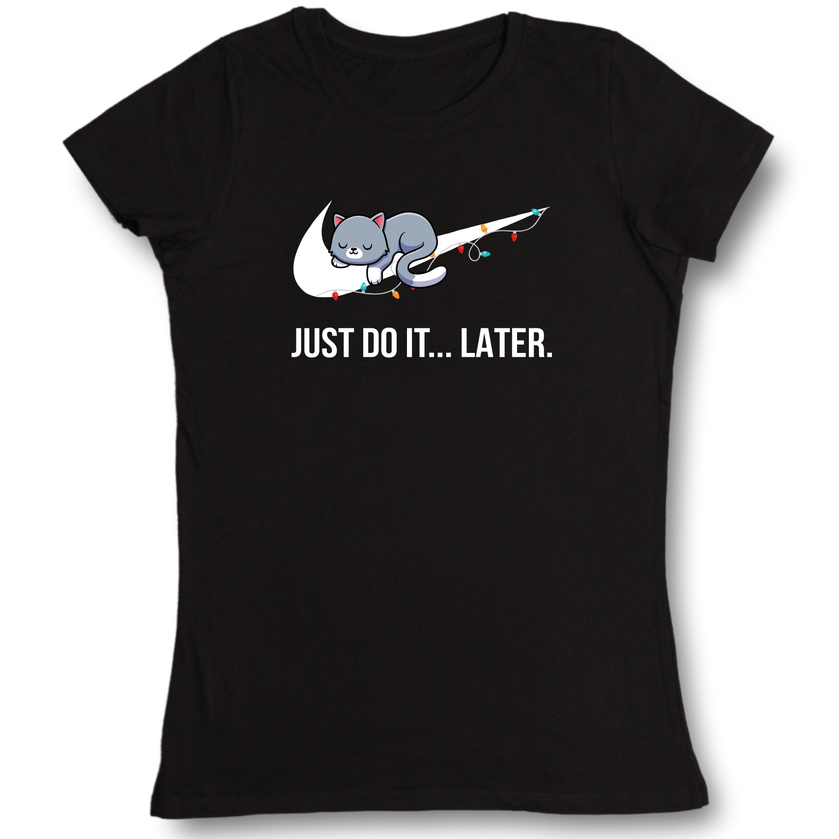 

Koszulka damska Święta Kot Just Do It Later XL