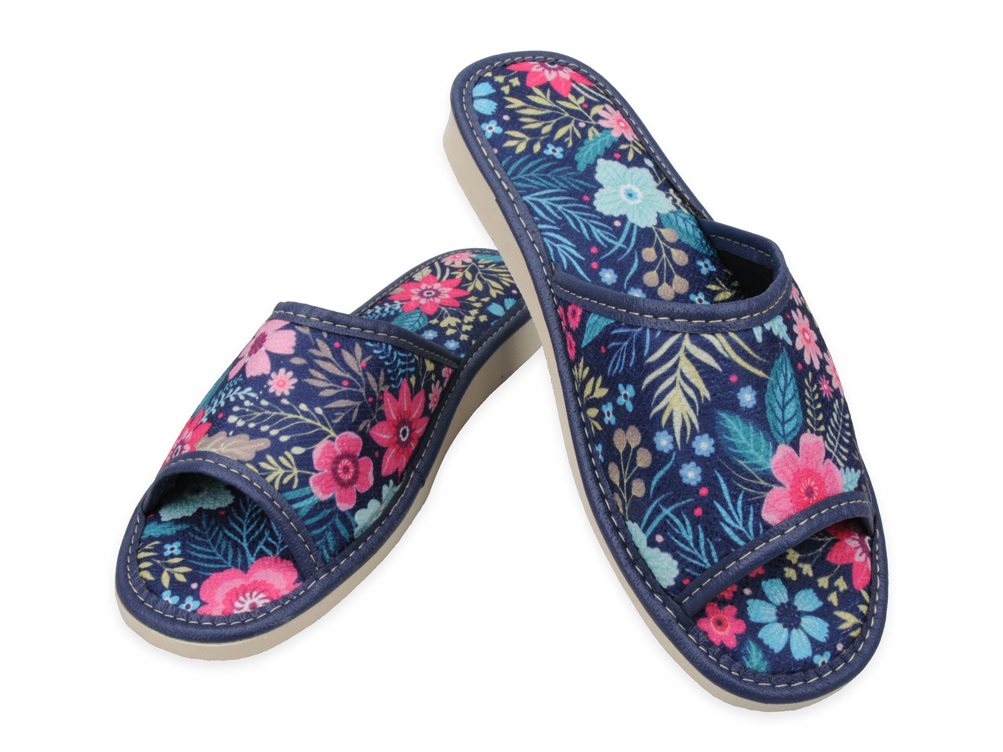 

Kapcie damskie pantofle domowe kwiaty A19MK 37