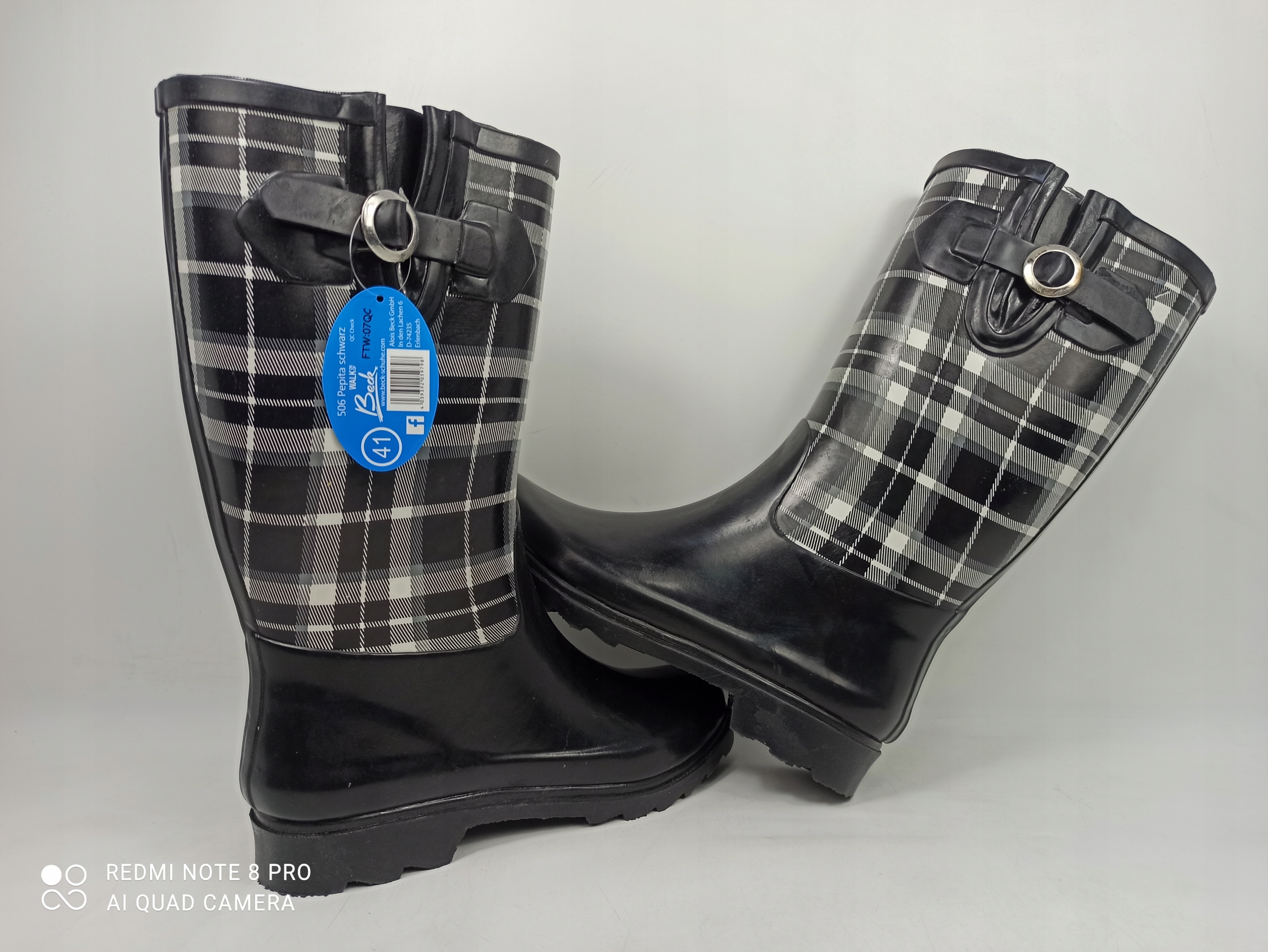 BECK - PEPITA kalosze roz 41 Materiał wkładki tkanina