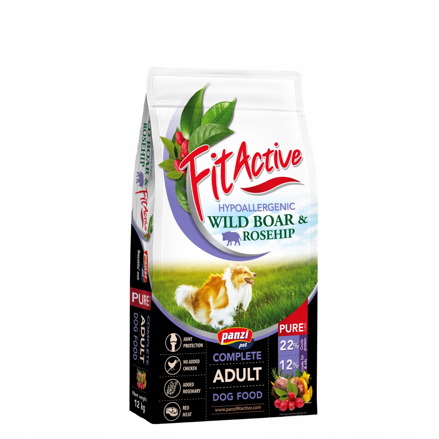Fit Active Pure Hypoallergenic 12kg Karma Monobiałko Dziczyzna Bez glutenu