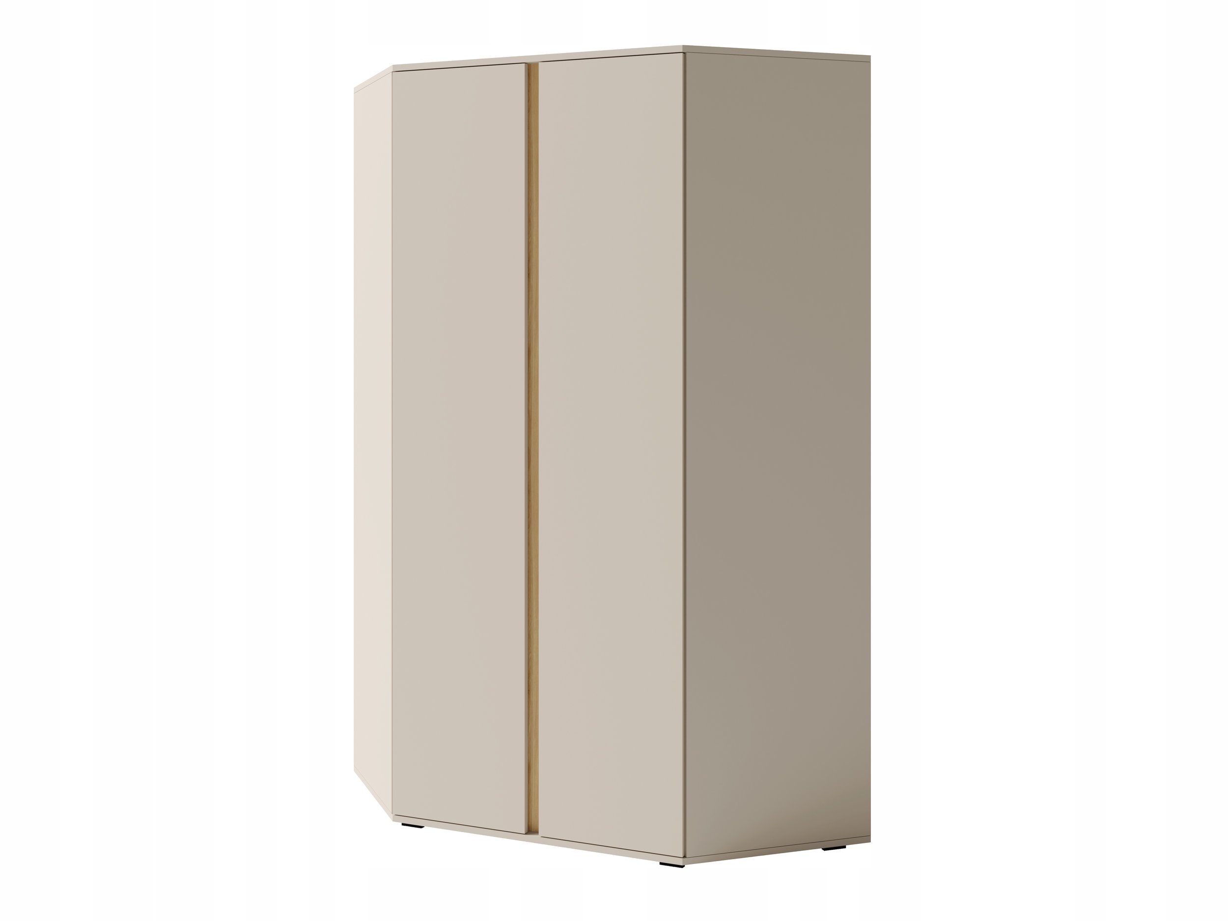 Dvoudveřová Skříň Muro 95 cm, otočné dveře, odstíny béžové