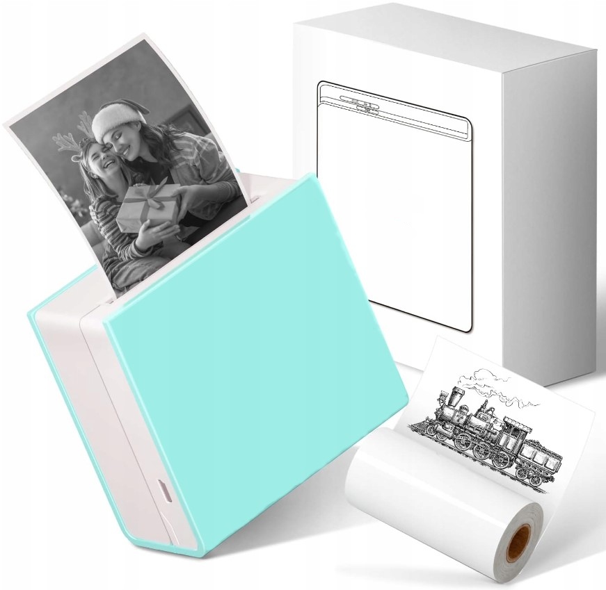 Mini termální tiskárna Phomemo M02 s přenosnými fotografiemi poznámek štítků Bt