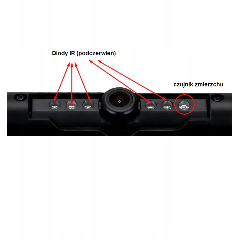 Monitor 4 3 KAMERA w RAMCE PRZOD TYL ZESTAW IR Marka Henso