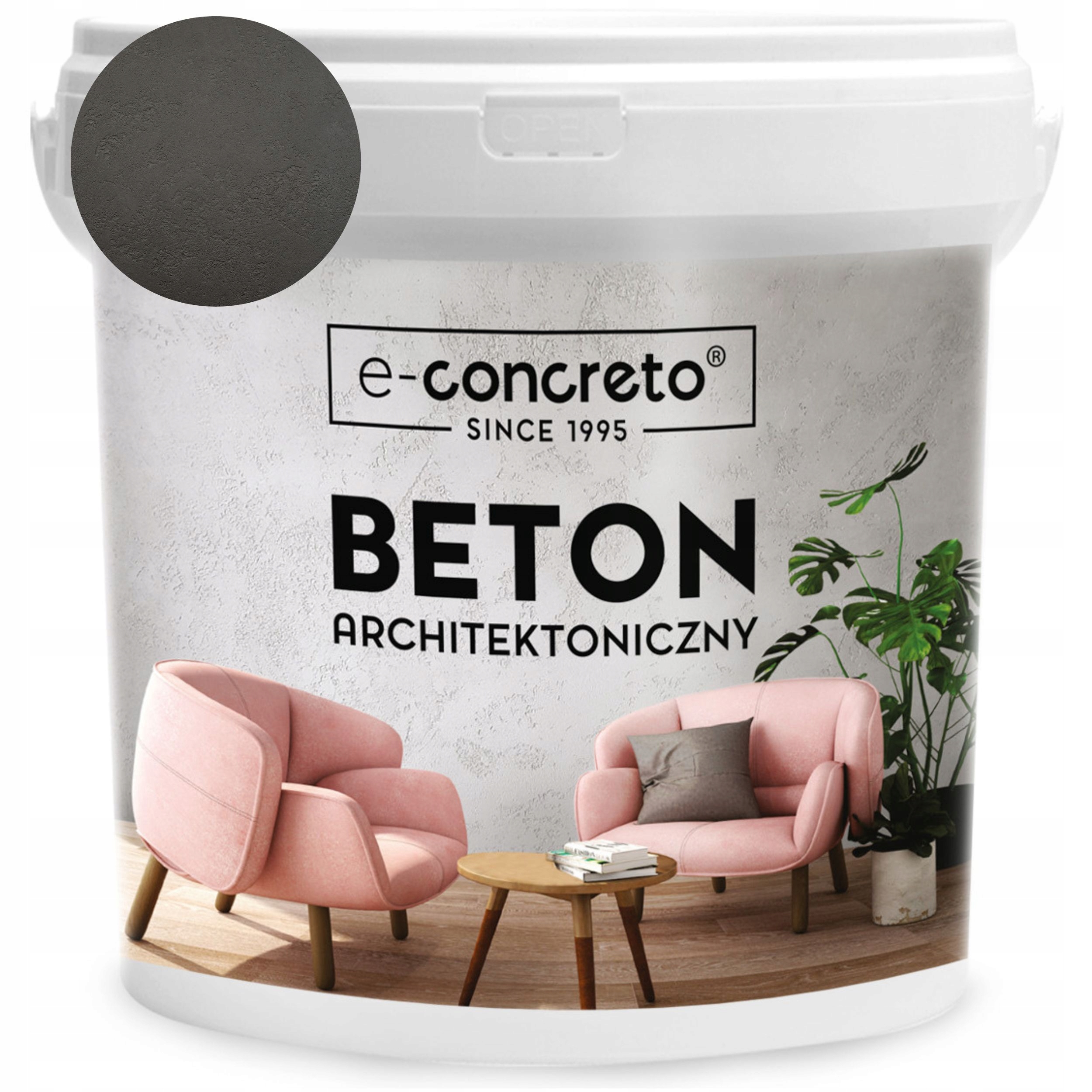 Architektonický Beton Omítka Antracit 7 m2