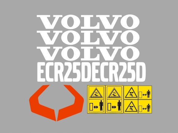 Samolepky s nálepkou Volvo ECR25D