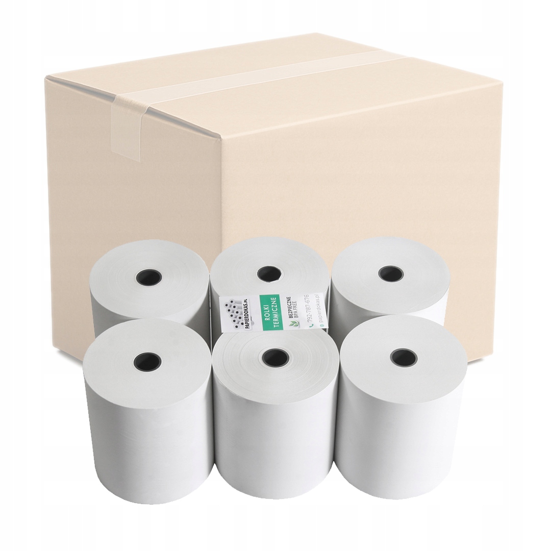 Papír pro fiskální tiskárny 80x80 Rolky 80 mm x 80 m Karton 36 kusů
