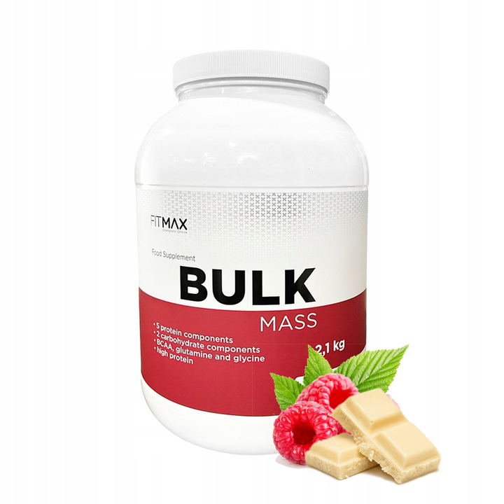 Fitmax Bulk Mass 2100 G Masa Whey Protein Až 46 % Bílkovin B.čokoláda – Malina