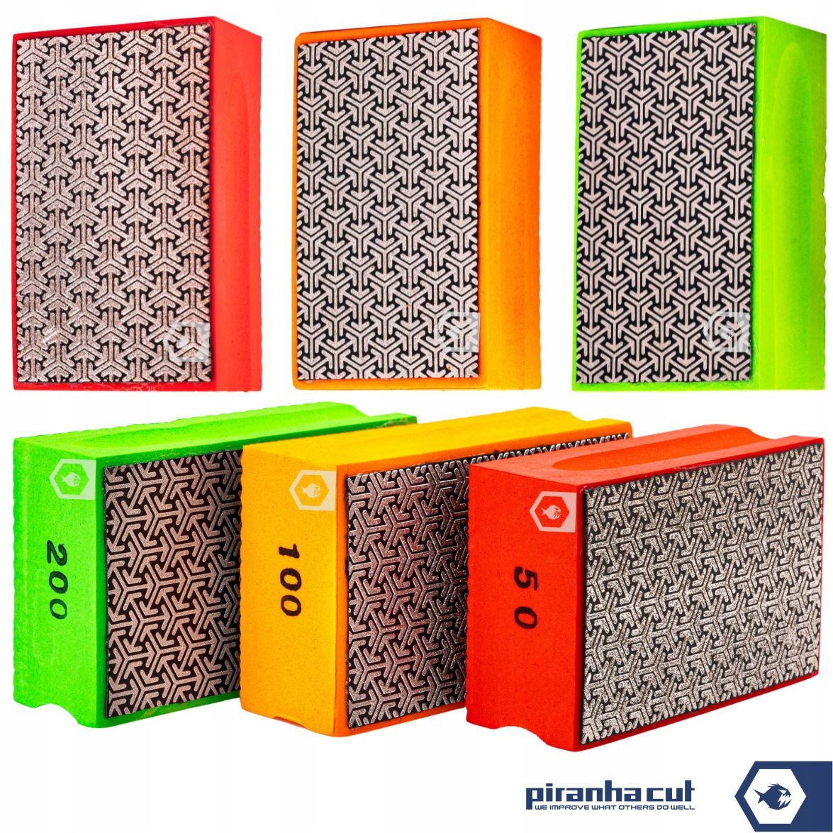 GĄBKA KOSTKA DIAMENTOWA DO GRESU PŁYTEK PIRANHACUT Marka inny