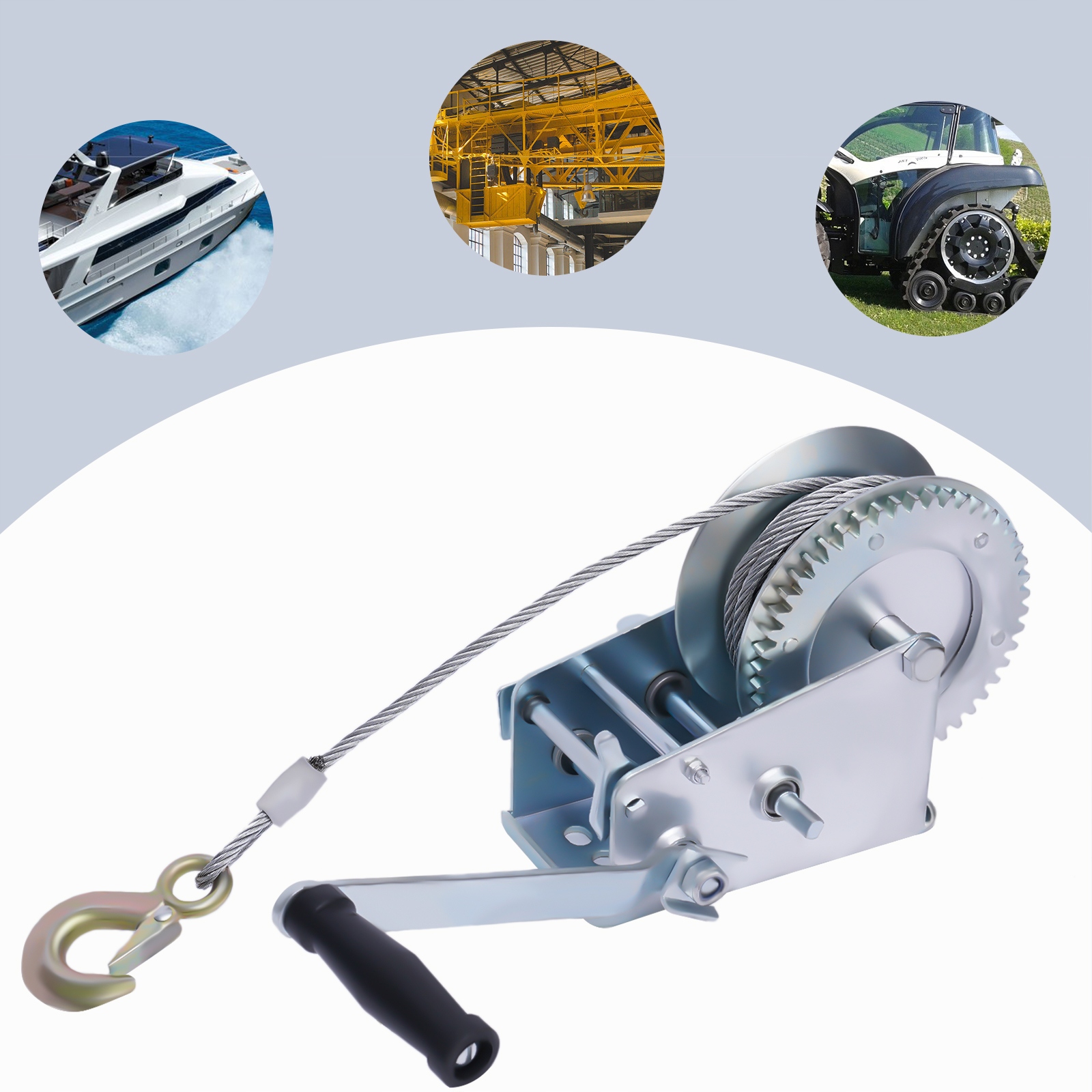 WCIĄGARKA RĘCZNA LINOWA KORBOWA 10M1588kg Kod producenta 1011210179011