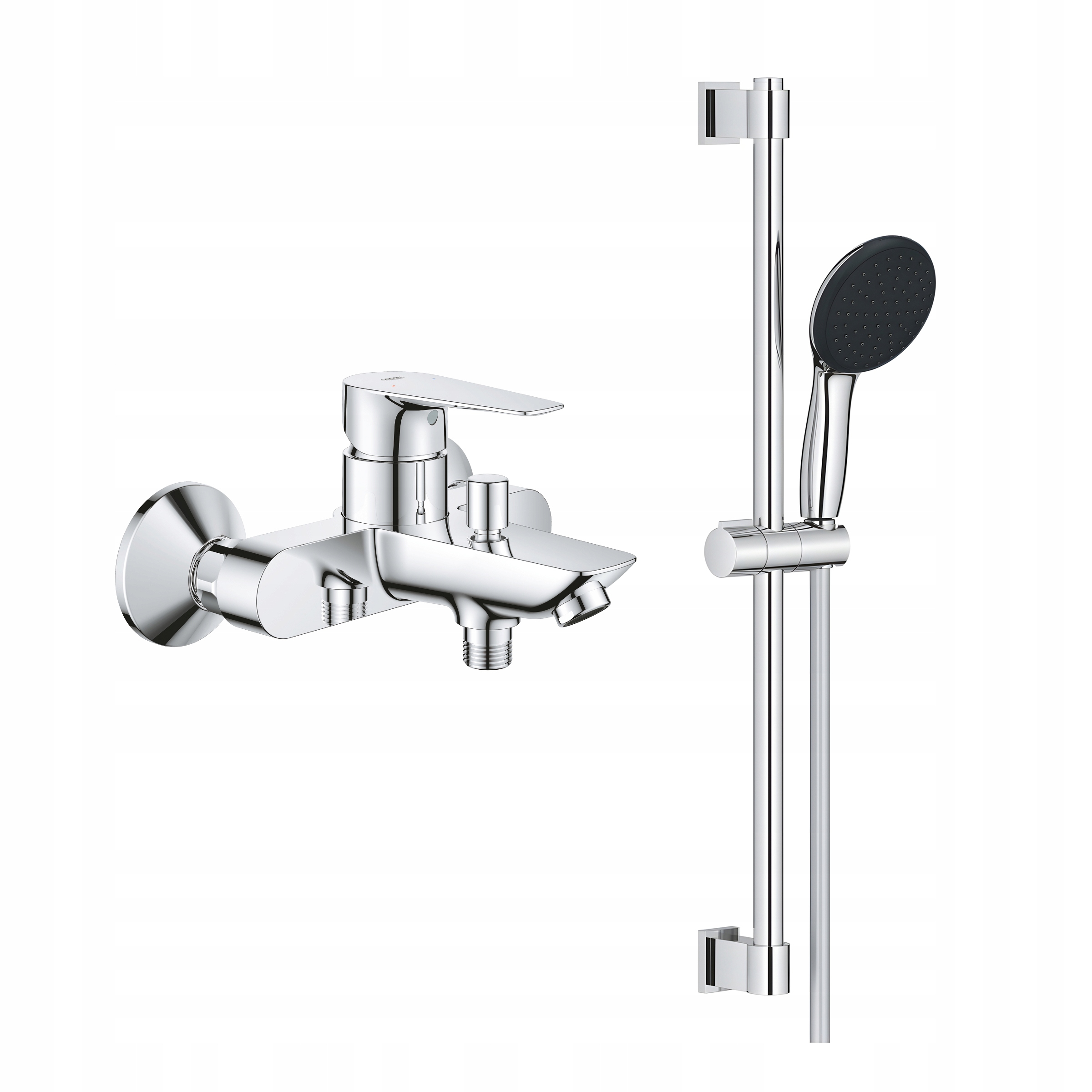 Bateria wannowa z prysznicem Grohe 100% słuchawka upadkooodporna drążek wąż