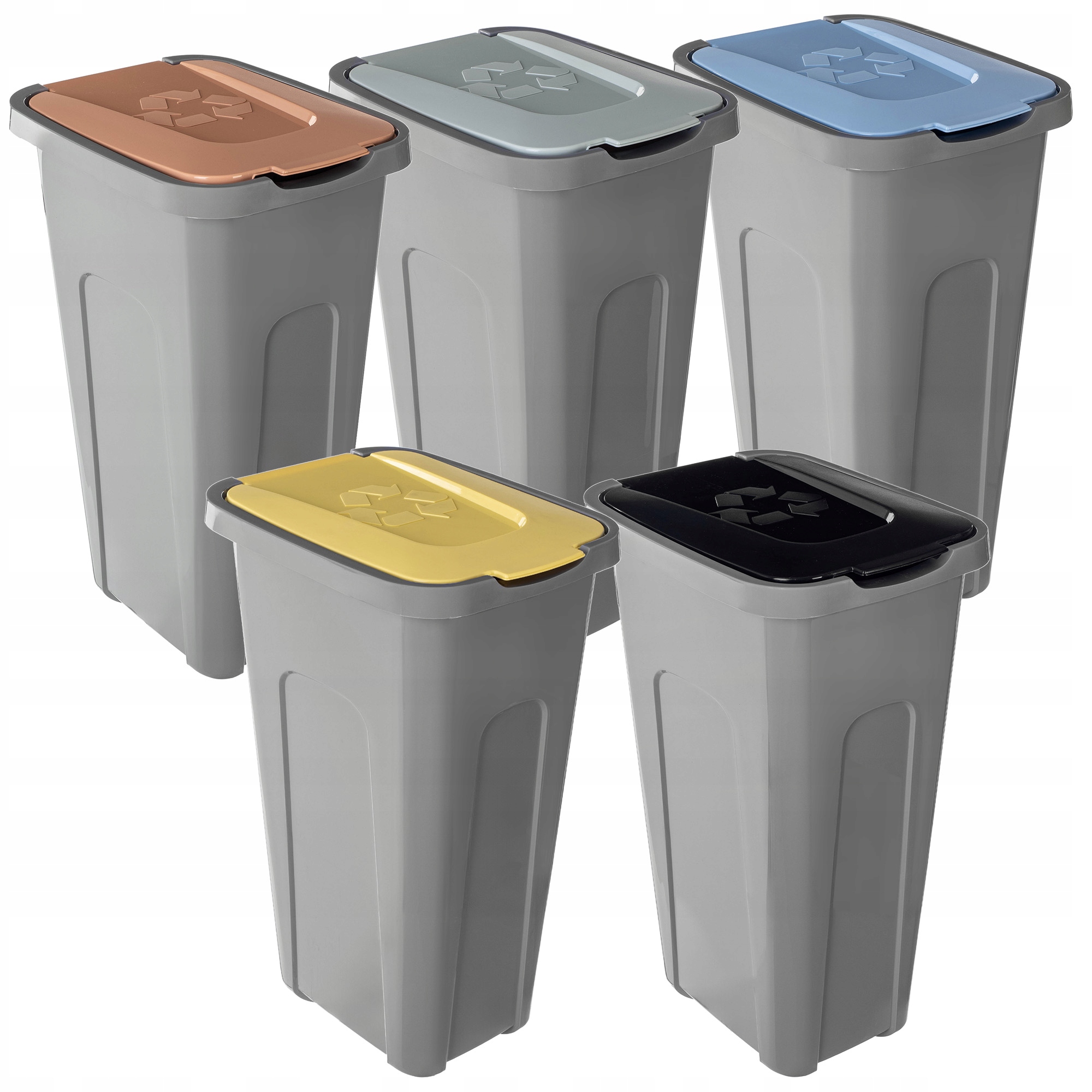 Levně Koše Na Odpadky Nádoba Na Odpadky 30L Na Třídění Odpadkových Košů 5ks