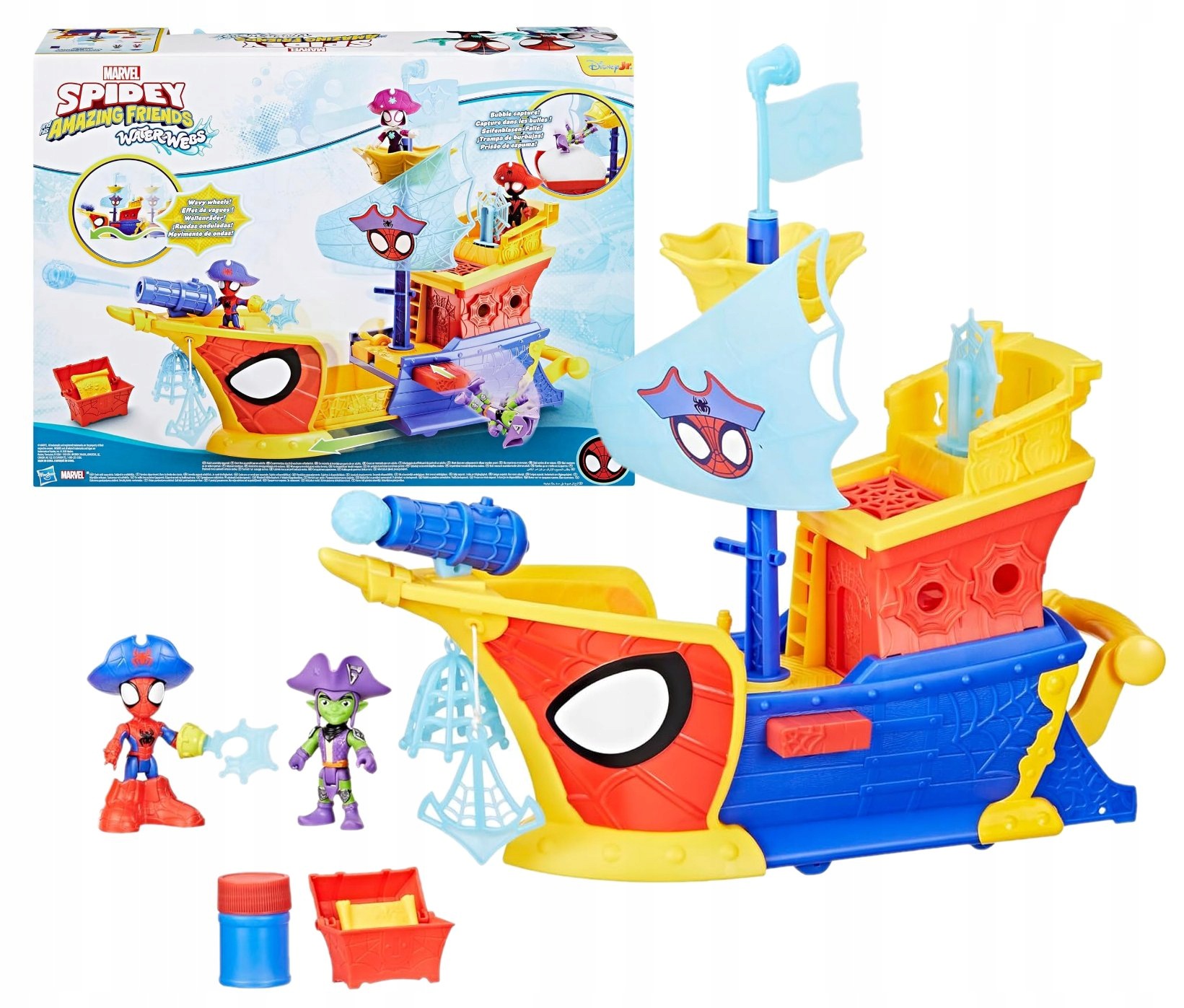 Spidey Kumple Duży Statek Piracki Prawdziwa Piana Figurki Piraci