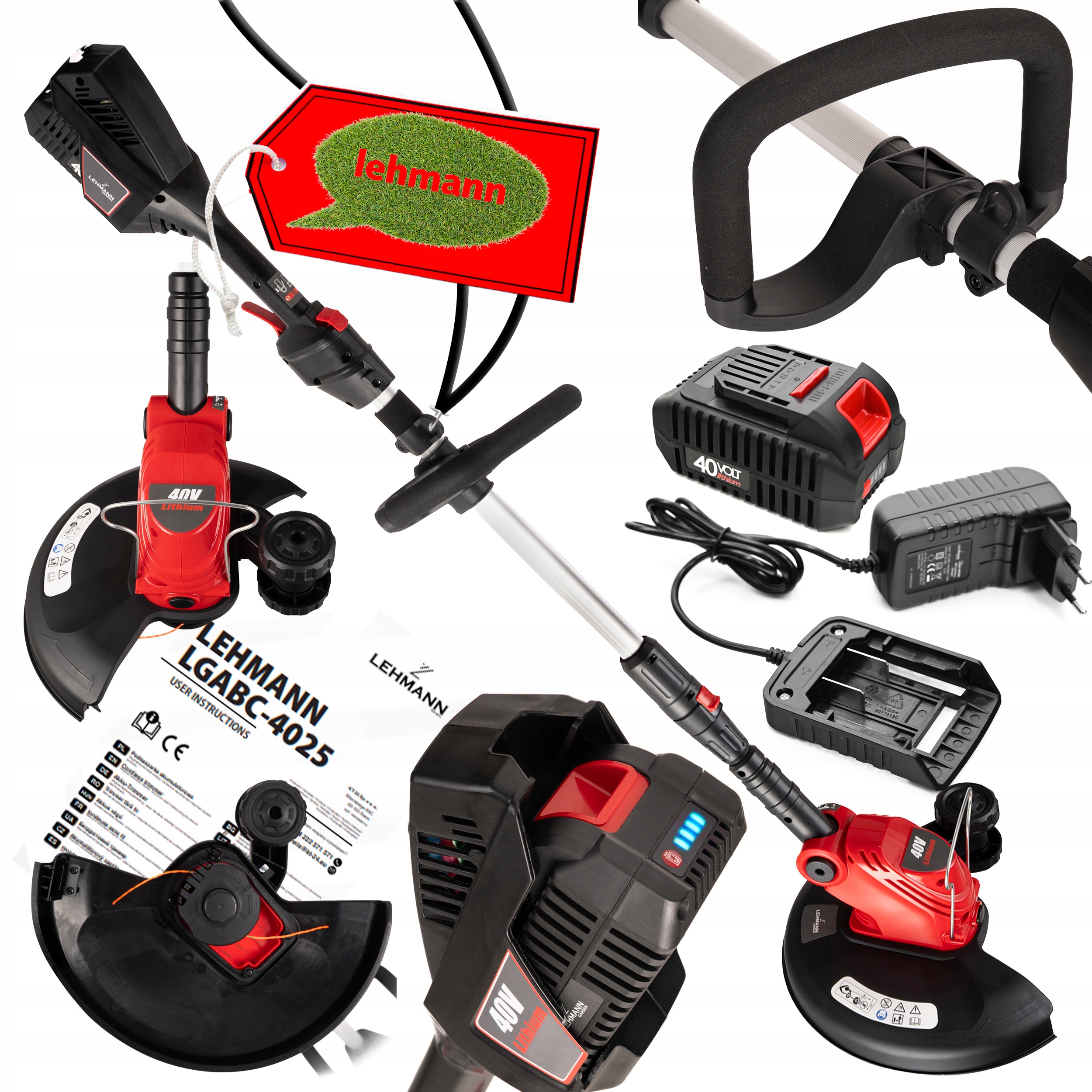 Akumulátorový Vyžínač Kosa Vyžínač Na Trávu Sada Aku 2Ah Záhradná