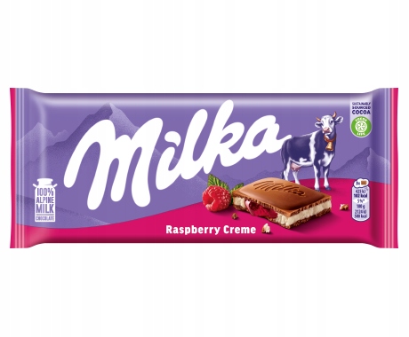 22 Sztuki Milka Czekolada Malinowa 100g