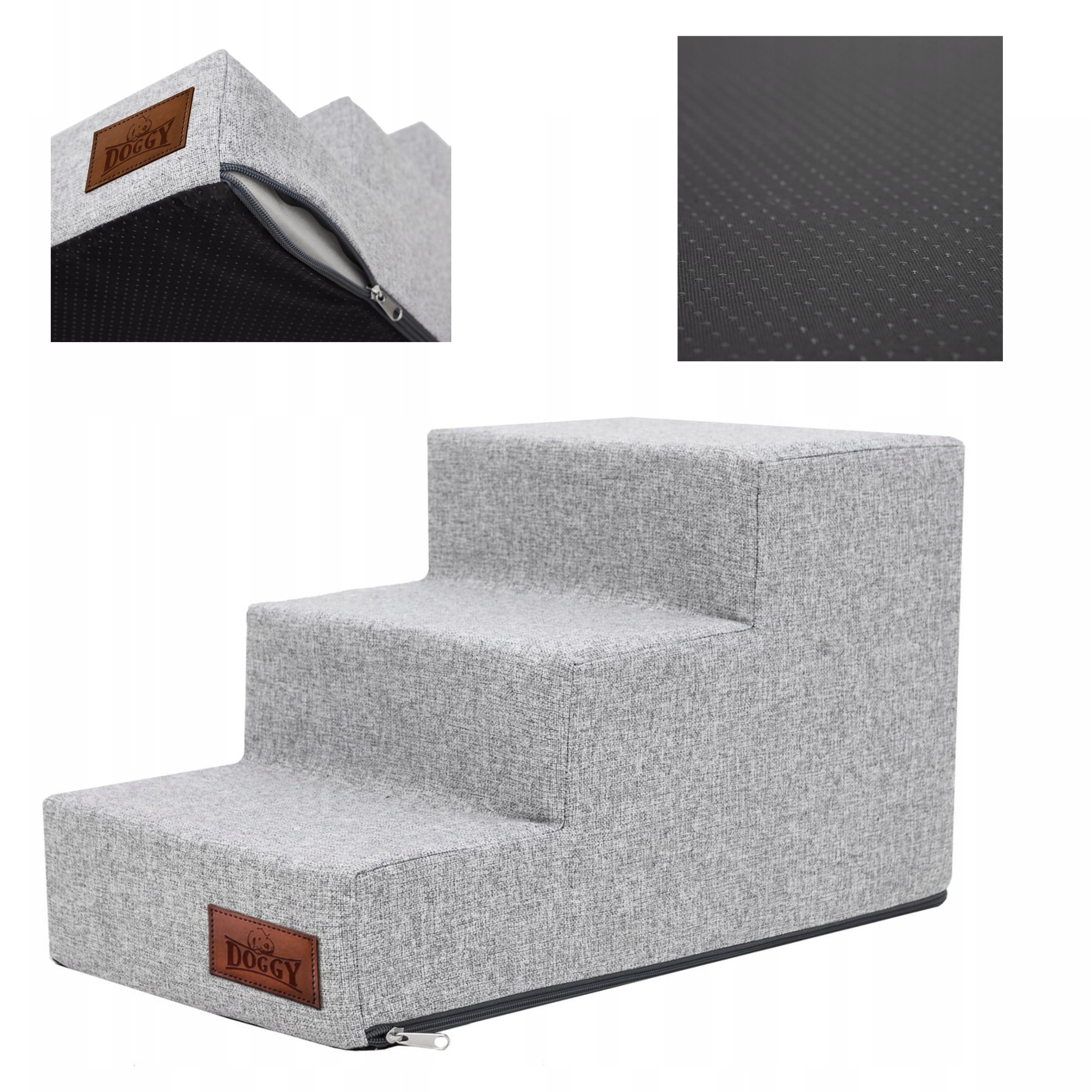 Schody pro psa a kočku – rampa plošina 3 stupně 30 cm schody pro zvířata